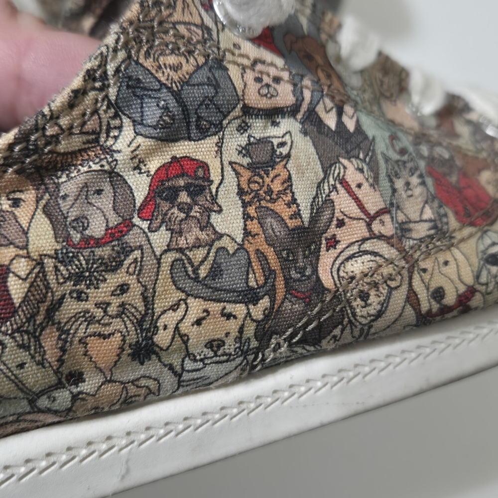SKECHERS BOBS Beach Bingo Rovers Rally Slip On Ladies Sneakers, dog cat uni, 8 - Picture 4 of 15